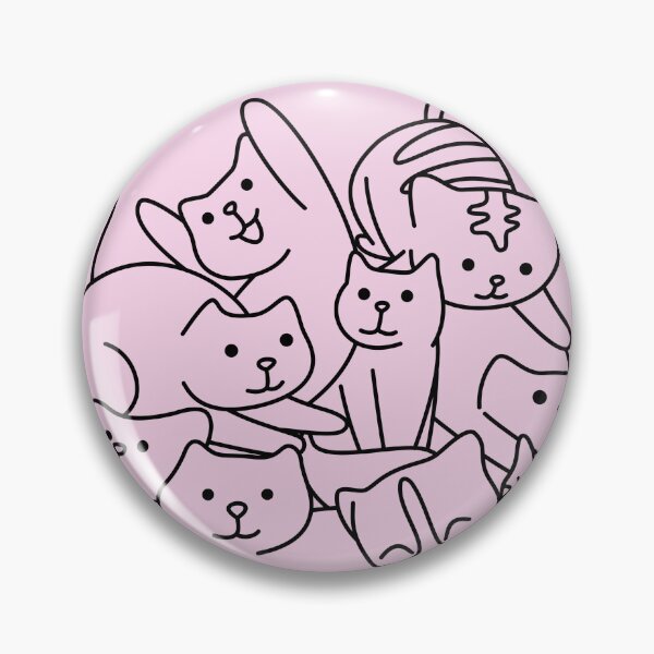 Item preview, Cute Cat Family Line Art Design Cluster of Cats designed and sold by BuckaBaby.