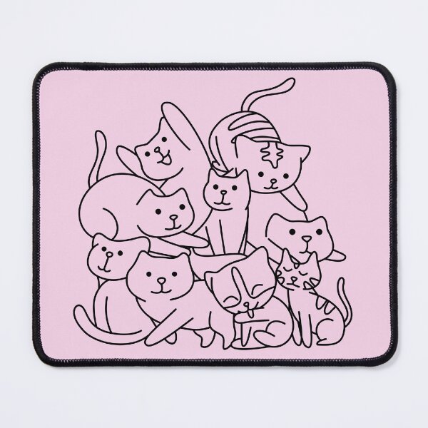 Item preview, Cute Cat Family Line Art Design Cluster of Cats designed and sold by BuckaBaby.