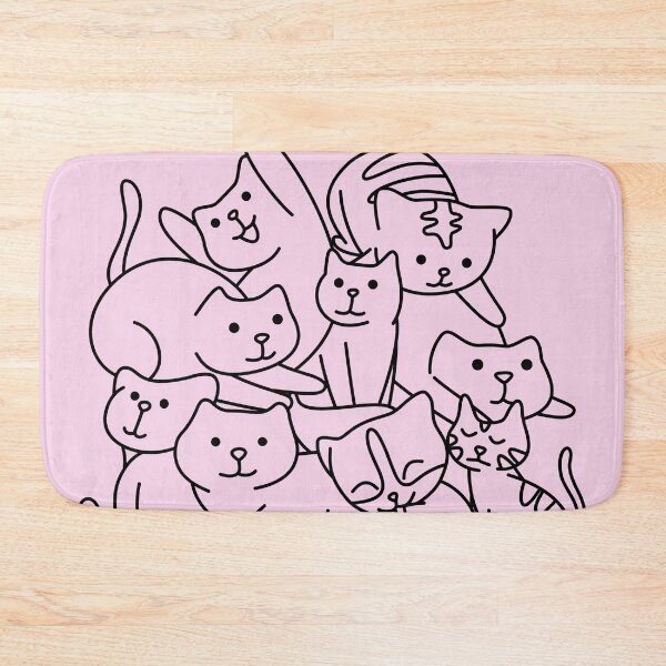 Item preview, Cute Cat Family Line Art Design Cluster of Cats designed and sold by BuckaBaby.