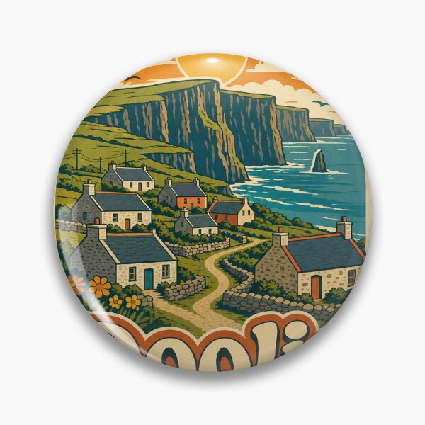 Item preview, Doolin Ireland Travel Souvenir - Retro Illustration designed and sold by VisualArtsOasis.