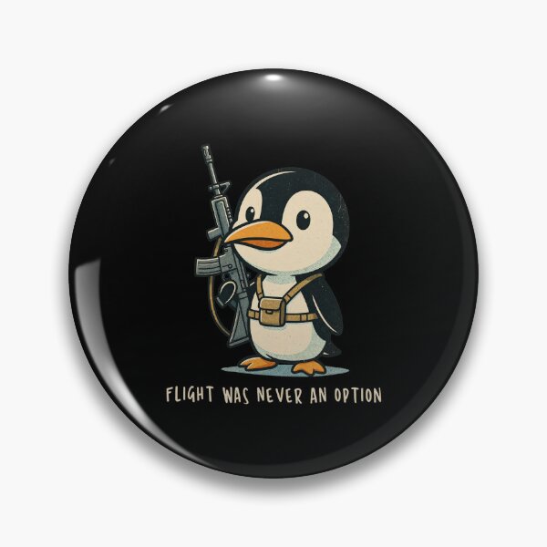 Item preview, Flight was Never an Option Tactical Penguin Funny Bird Meme designed and sold by PaletteArc.