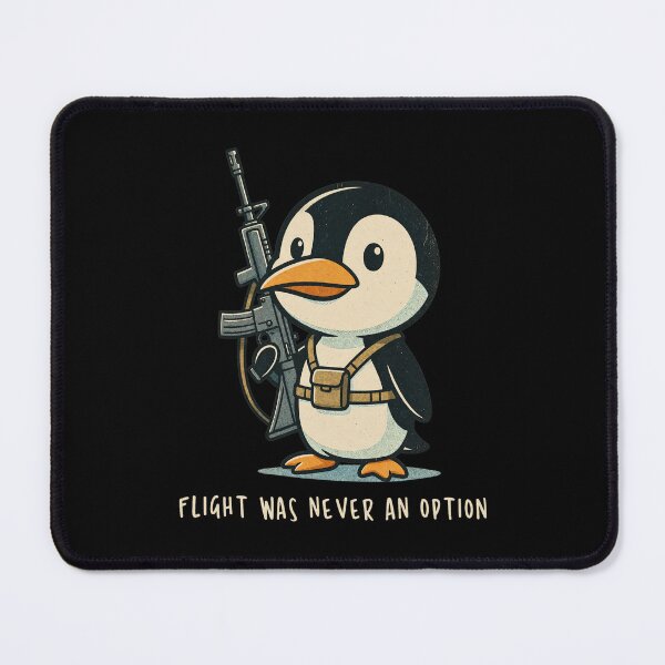 Item preview, Flight was Never an Option Tactical Penguin Funny Bird Meme designed and sold by PaletteArc.