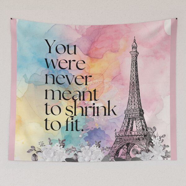 Item preview, Colorful Paris Eiffel Tower Quote Wall Art | Watercolor Inspirational Print designed and sold by Magic Love Art Print.