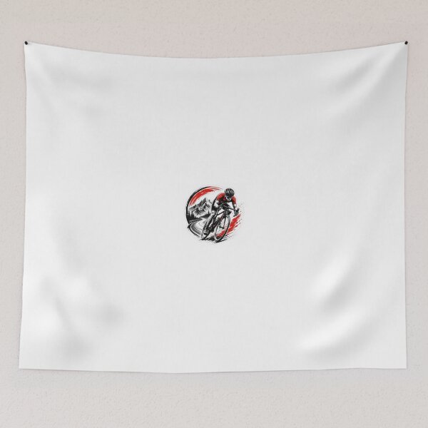 Item preview, Red Graphic Mountain Road Cyclist Art designed and sold by YogiCodeLab.