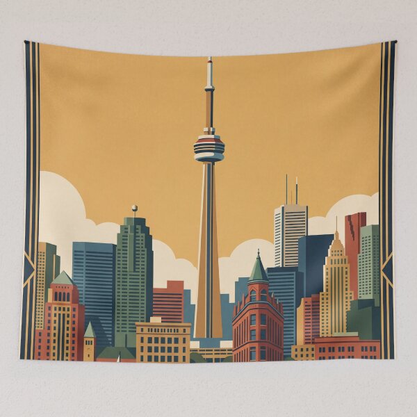 Item preview, Toronto Ontario Vintage Travel Poster designed and sold by Bomax121.