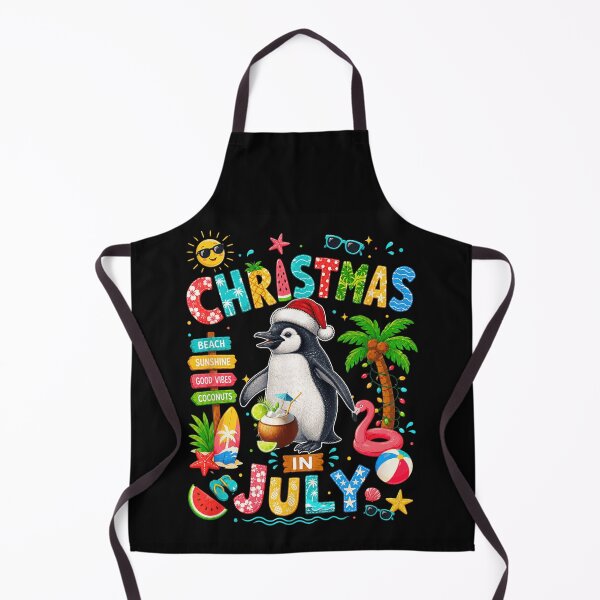 Item preview, Christmas In July Cute Penguin Santa Hat Tropical Summer Beach designed and sold by CenaPrincoto.