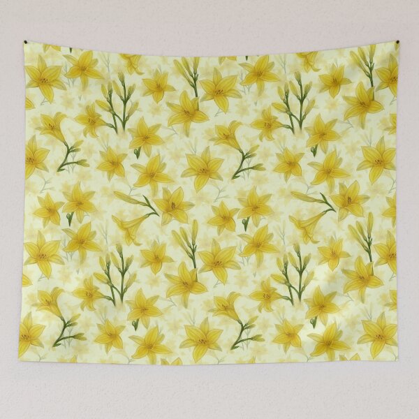 Item preview, Yellow lilies, garden, summer mood, nature pattern, flowers designed and sold by ArtbySvetik.