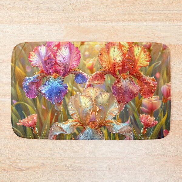 Item preview, Iris Flowers Field with Rain Drops designed and sold by MargaretWiktor.
