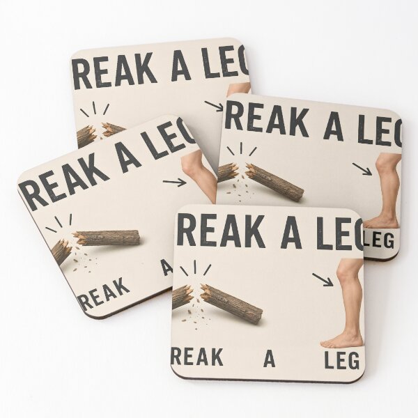 Item preview, Break a Leg Theatre Pun Design designed and sold by Drift Pattern Studio.