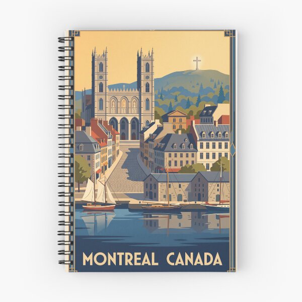 Item preview, Montreal Quebec Vintage Travel Poster designed and sold by Bomax121.