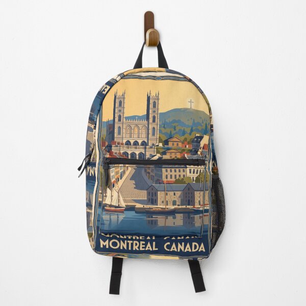 Item preview, Montreal Quebec Vintage Travel Poster designed and sold by Bomax121.
