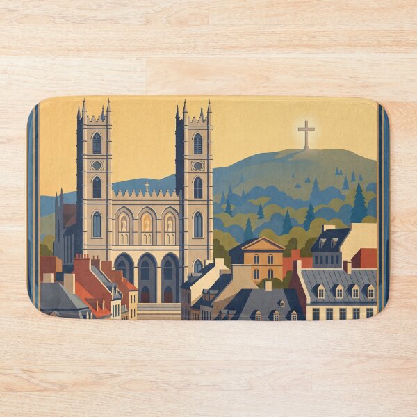 Item preview, Montreal Quebec Vintage Travel Poster designed and sold by Bomax121.