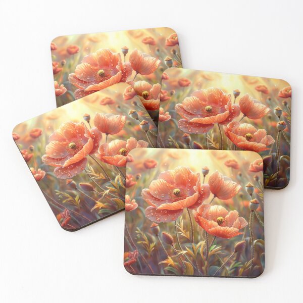 Item preview,  Poppy Flowers with Morning Dew designed and sold by MargaretWiktor.