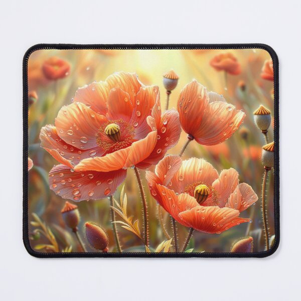 Item preview, Poppy Flowers with Morning Dew designed and sold by MargaretWiktor.