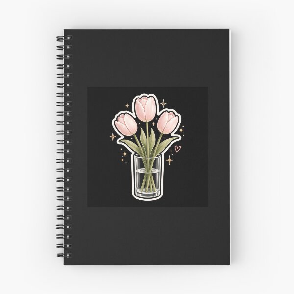 Item preview, Pastel Pink Tulips in Glass Vase Sticker | Cute Floral Aesthetic Botanical Design designed and sold by BLOOMVELLE.