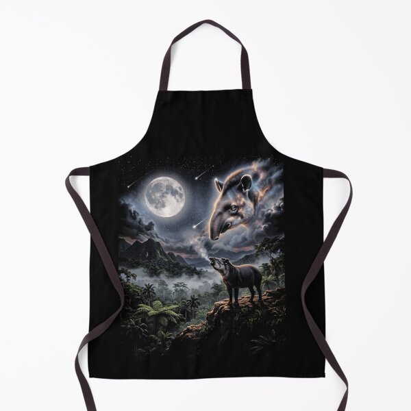 Item preview, Mystical Tapir Howling At Moon Jungle Moon Cosmic Wildlife designed and sold by d247.
