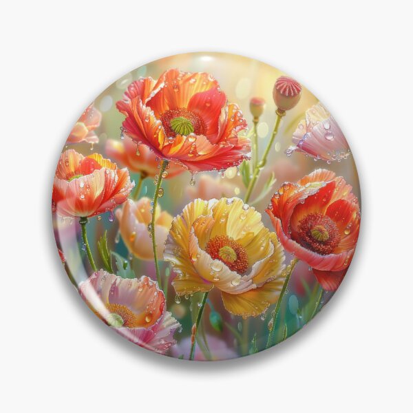 Item preview, Poppy Field with Rain Drops designed and sold by MargaretWiktor.