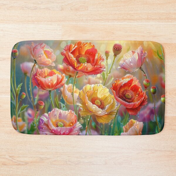 Item preview, Poppy Field with Rain Drops designed and sold by MargaretWiktor.
