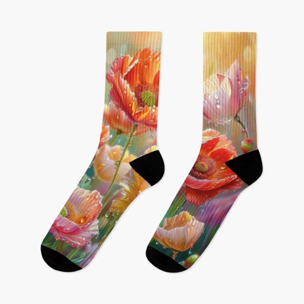 Item preview, Poppy Field with Rain Drops designed and sold by MargaretWiktor.