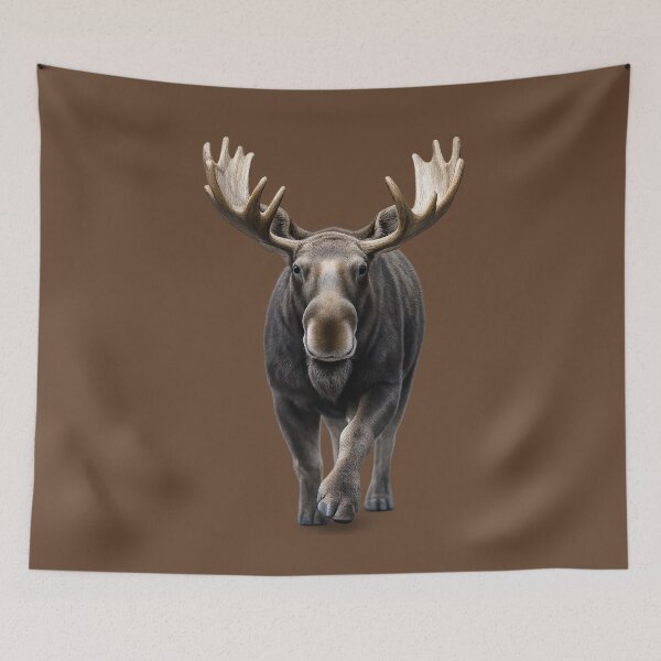 Item preview, Moose Approaching Wildlife Portrait designed and sold by BROHLine Studio.