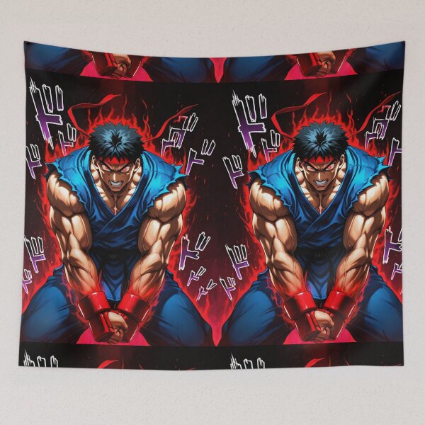 Item preview, Manga - Muscular Shonen Fighter, Fiery Aura and Japanese Onomatopoeia designed and sold by Zone--Gaming.