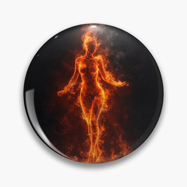 Item preview, Fiery Elemental Woman Fantasy Art - Burning Flame Silhouette Home Decor designed and sold by Bela Ambrus.