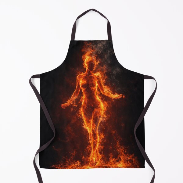 Item preview, Fiery Elemental Woman Fantasy Art - Burning Flame Silhouette Home Decor designed and sold by Bela Ambrus.