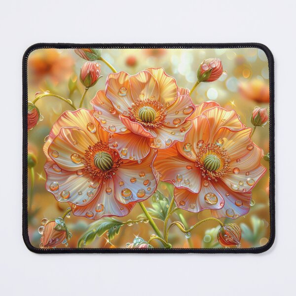 Item preview, Sunlit Poppy Flowers with Morning Dew designed and sold by MargaretWiktor.