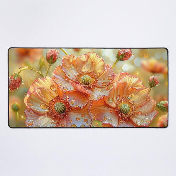 Item preview, Sunlit Poppy Flowers with Morning Dew designed and sold by MargaretWiktor.