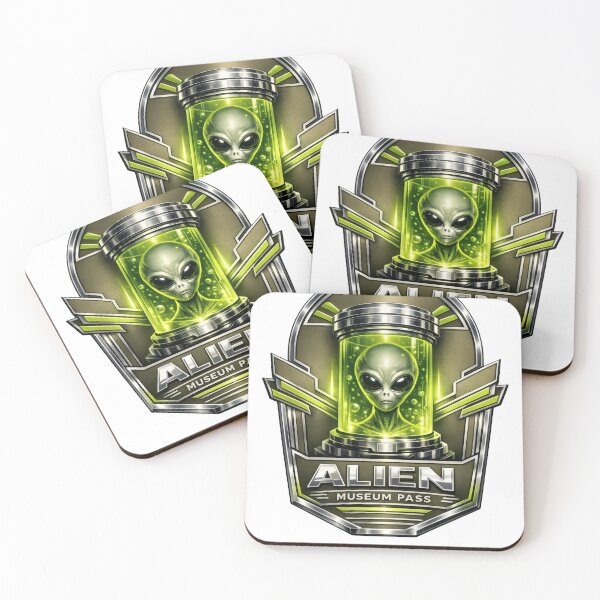 Item preview, Chrome Neo Deco Alien Museum Pass Aliencore Graphic designed and sold by TheRealTaria.