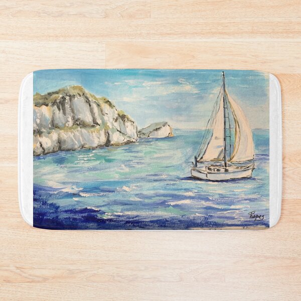 Item preview, Sailing by the Coastal Cliffs designed and sold by hopenoli_art.