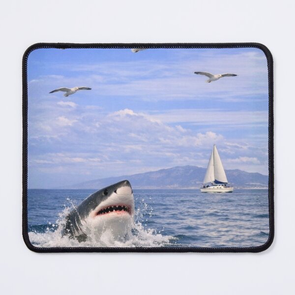 Item preview, Shark and Sea Gulls designed and sold by WJ Cozy Creations.