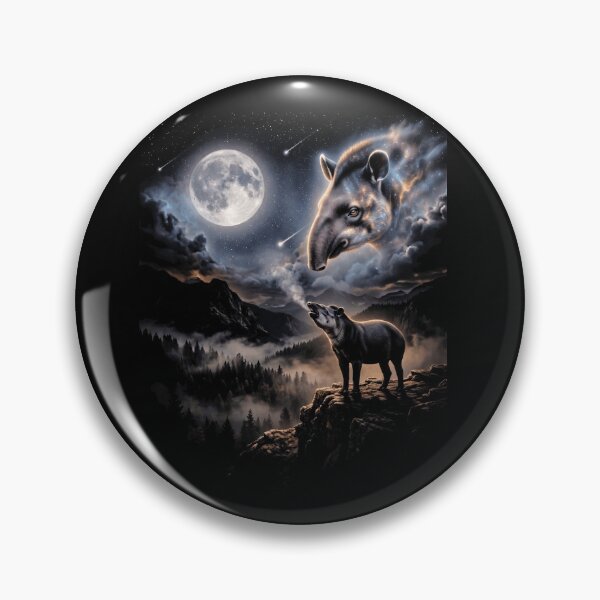 Item preview, Mystical Tapir Howling At Moon Moonlit Forest Wildlife designed and sold by d247.