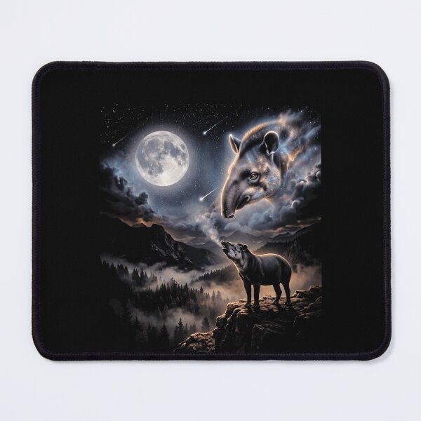 Item preview, Mystical Tapir Howling At Moon Moonlit Forest Wildlife designed and sold by d247.