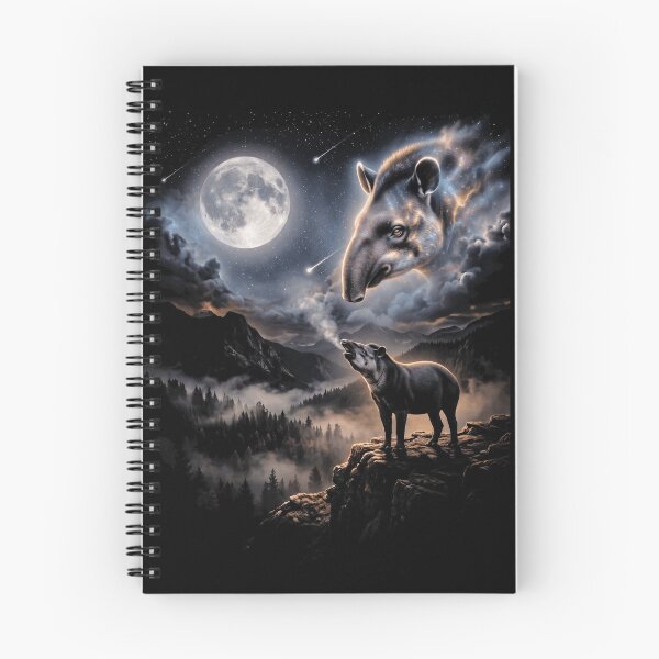 Item preview, Mystical Tapir Howling At Moon Moonlit Forest Wildlife designed and sold by d247.