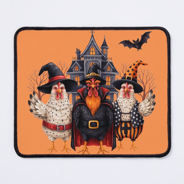 Item preview, Spooky Halloween Chickens Witch Vampire Costumes Art designed and sold by Raloel Art.