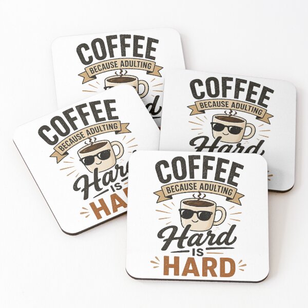 Item preview, Coffee Because Adulting Is Hard designed and sold by Drift Pattern Studio.