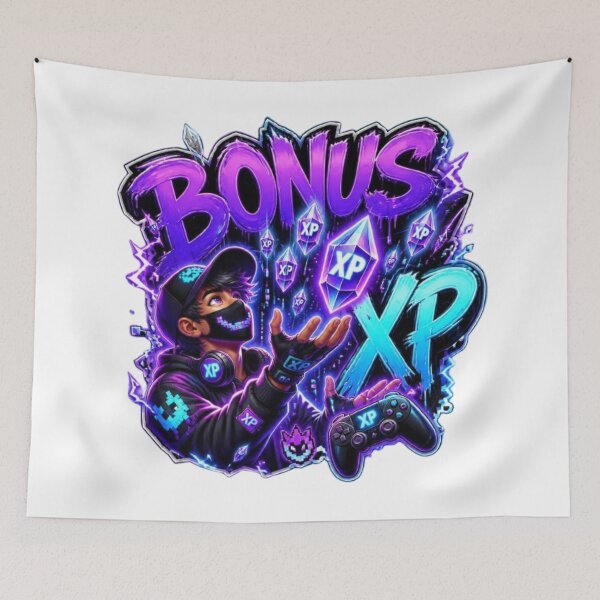 Item preview, BONUS XP Gaming Sticker | Neon Gamer Graffiti Esports Design designed and sold by Stylestickers55.