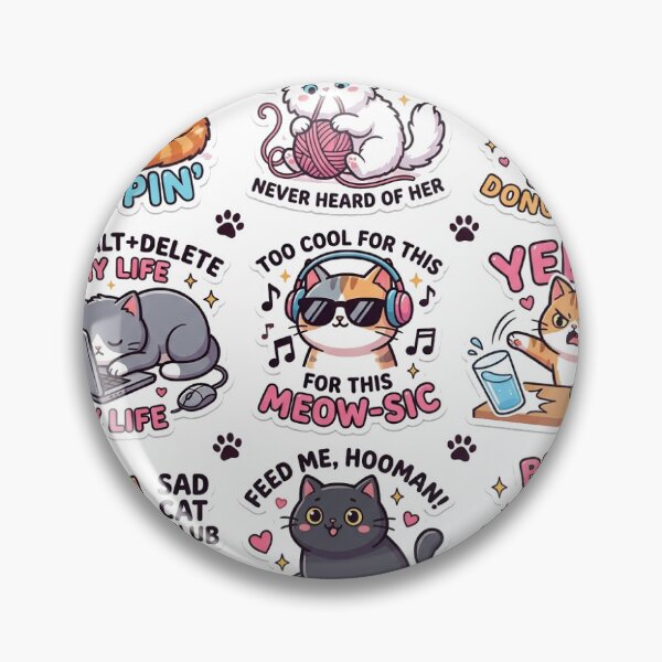Item preview, Cute Kawaii Cat Meme Aesthetic - Funny Sticker Art designed and sold by Bangcen.