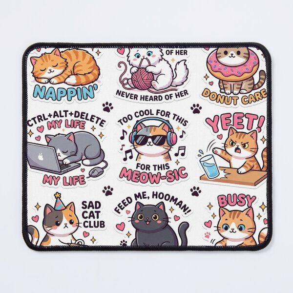 Item preview, Cute Kawaii Cat Meme Aesthetic - Funny Sticker Art designed and sold by Bangcen.
