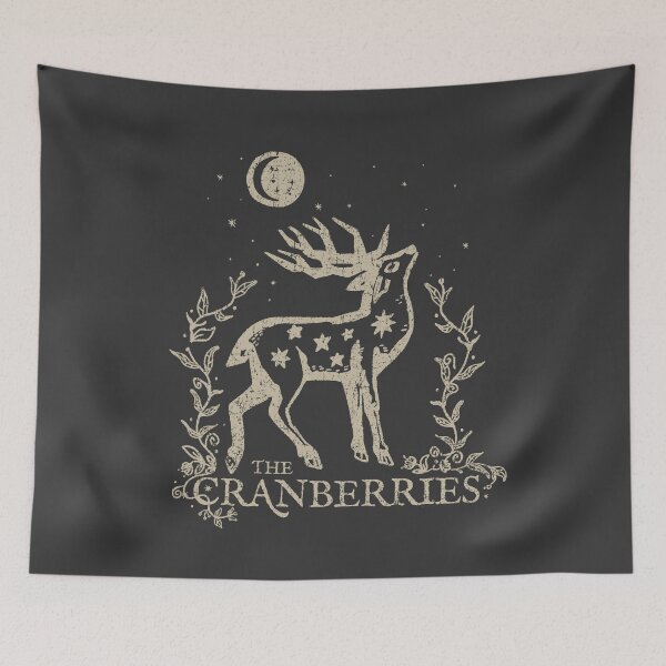 Item preview, The Cranberries Mystical Celestial Stag Vintage Folk Art designed and sold by Miaou Studio.