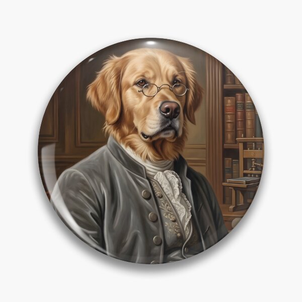 Item preview, Statesman Benjamin J. Franklin Golden Retriever Portrait designed and sold by Frog Level Treasures.