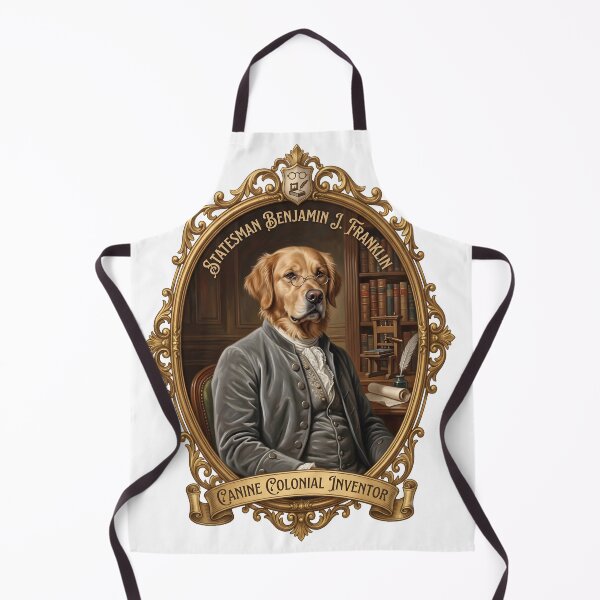 Item preview, Statesman Benjamin J. Franklin Golden Retriever Portrait designed and sold by Frog Level Treasures.
