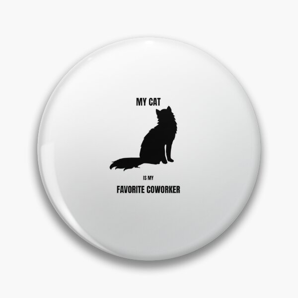 Item preview, My Cat Is My Favorite Coworker Funny Cat Sticker | Minimalist Cat Lover Gift designed and sold by Savage Cat Quotes.