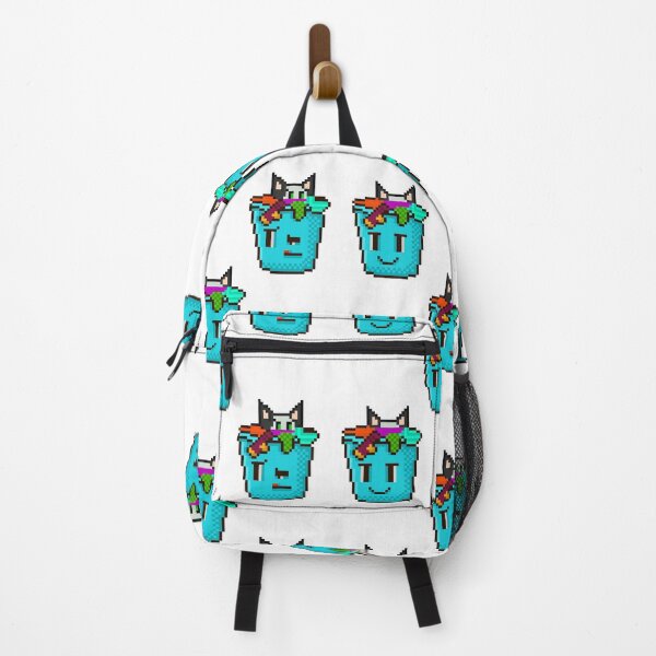 Item preview, Cute Cat Hiding in Laundry Basket Pixel Art designed and sold by RetroRlx.