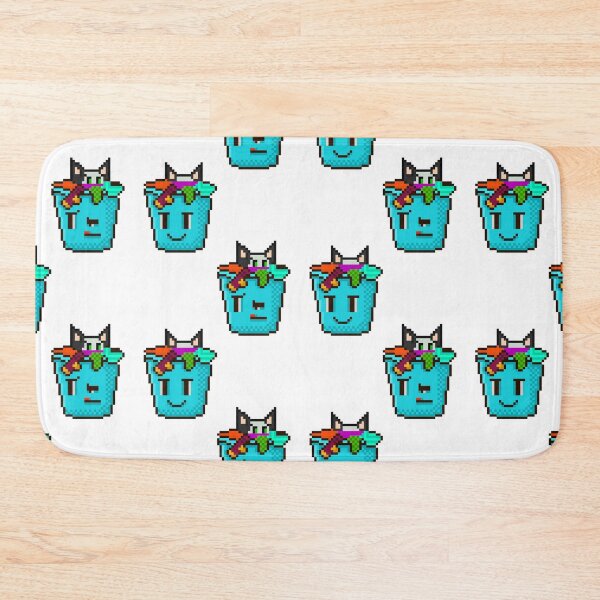 Item preview, Cute Cat Hiding in Laundry Basket Pixel Art designed and sold by RetroRlx.
