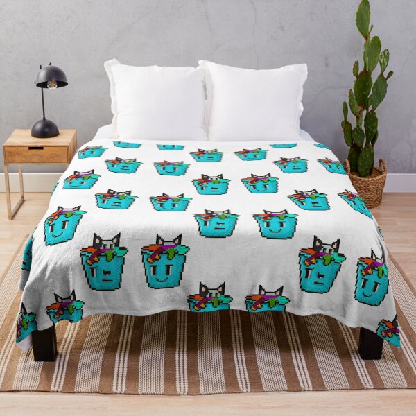 Item preview, Cute Cat Hiding in Laundry Basket Pixel Art designed and sold by RetroRlx.