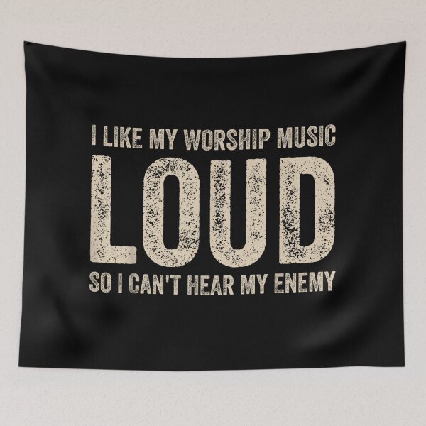 Item preview, I Like My Worship Music Loud Christian Faith Sarcastic Text designed and sold by JiscoRomanela.