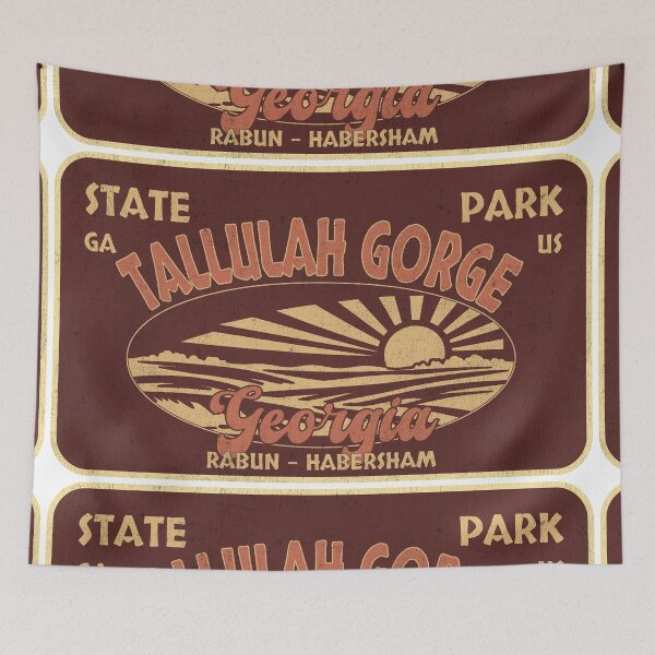 Item preview, Tallulah Gorge State Park, Rabun - Habersham, Georgia, badge design designed and sold by Wanderful-roads.
