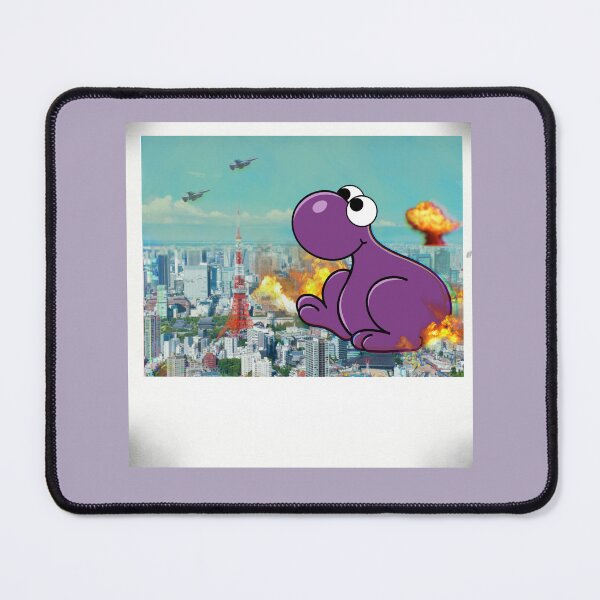 Item preview, Cute Purple Kaiju Monster City Destruction Art designed and sold by milk milk lemonade .